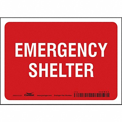 CONDOR 465R34 Safety Sign 5 in x 7 in Vinyl