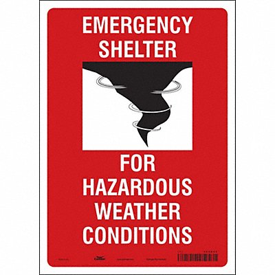 CONDOR 465R50 Safety Sign 14 in x 10 in Vinyl