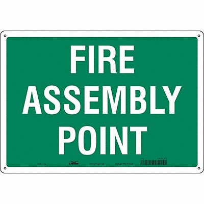 CONDOR 465R52 Safety Sign 14 in x 20 in Aluminum