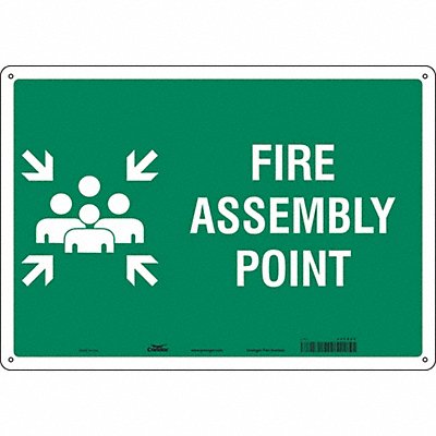 CONDOR 465R62 Safety Sign 14 in x 20 in Aluminum