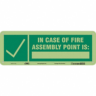 CONDOR 465R74 Safety Sign 5 in x 14 in Polyethylene