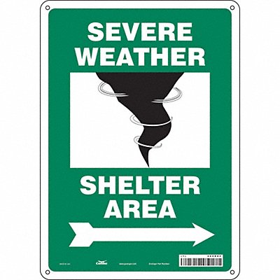 CONDOR 465R82 Safety Sign 14 in x 10 in Aluminum