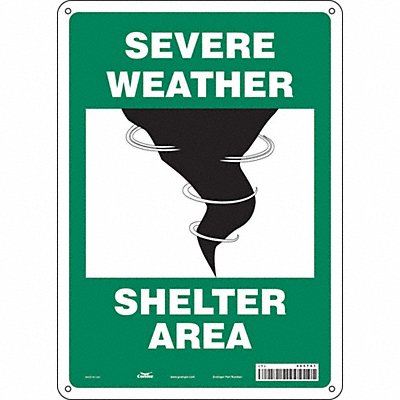 CONDOR 465T01 Safety Sign 14 in x 10 in Aluminum
