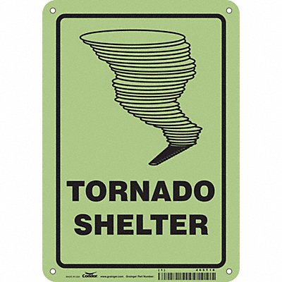 CONDOR 465T18 Safety Sign 10 in x 7 in Polyethylene