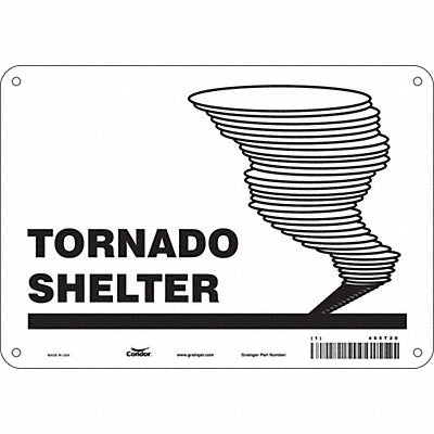 CONDOR 465T20 Safety Sign 7 in x 10 in Polyethylene