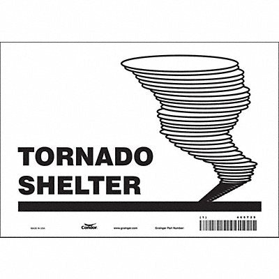 CONDOR 465T25 Safety Sign 7 in x 10 in Vinyl