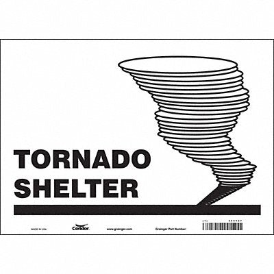 CONDOR 465T27 Safety Sign 10 in x 14 in Vinyl