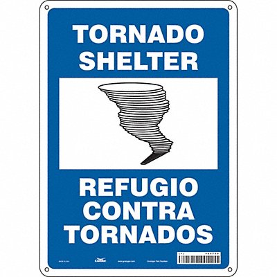 CONDOR 465T39 Safety Sign 14 in x 10 in Aluminum