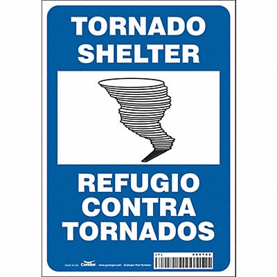 CONDOR 465T42 Safety Sign 10 in x 7 in Vinyl