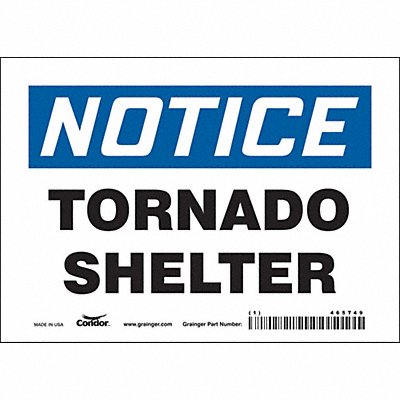 CONDOR 465T49 Safety Sign 5 in x 7 in Vinyl