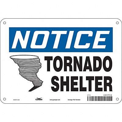 CONDOR 465T54 Safety Sign 7 in x 10 in Polyethylene