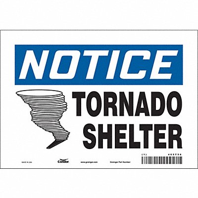 CONDOR 465T56 Safety Sign 7 in x 10 in Vinyl