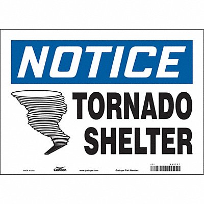 CONDOR 465T57 Safety Sign 10 in x 14 in Vinyl