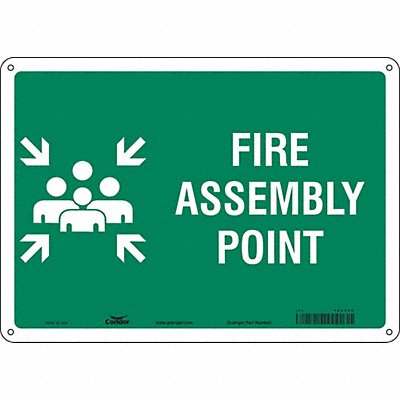 CONDOR 465T59 Safety Sign 10 in x 14 in Aluminum