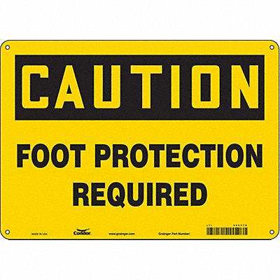 CONDOR 465T78 Safety Sign 10 in x 14 in Aluminum