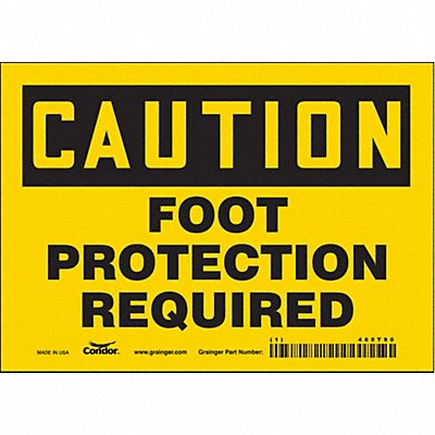 CONDOR 465T90 Safety Sign 5 in x 7 in Vinyl