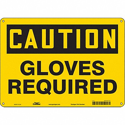 CONDOR 465U14 Safety Sign 10 inx14 in Aluminum