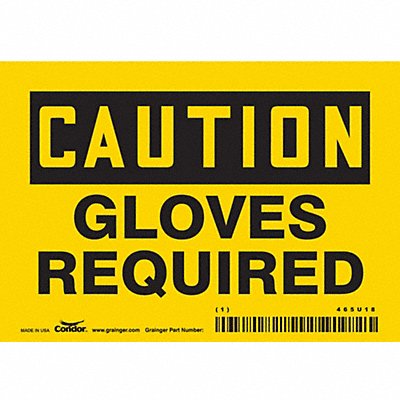 CONDOR 465U18 Safety Sign 3.5in x 5in Vinyl