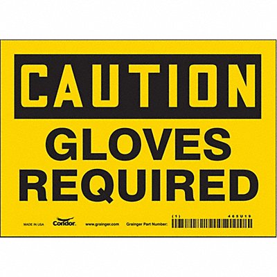 CONDOR 465U19 Safety Sign 5 inx7 in Vinyl