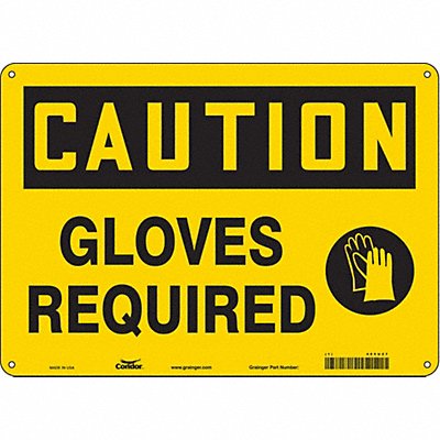 CONDOR 465U27 Safety Sign 10 inx14 in Polyethylene