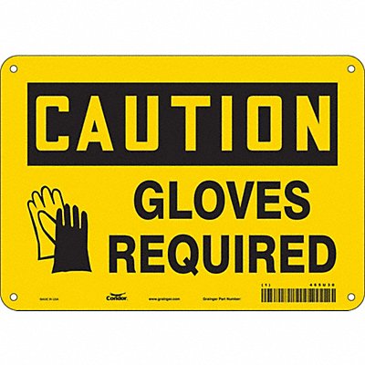 CONDOR 465U30 K0413 Safety Sign 7 in x 10 in Aluminum