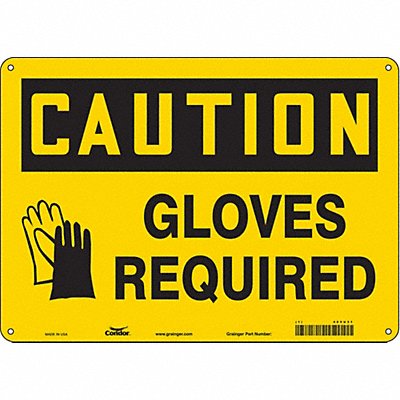 CONDOR 465U31 K0413 Safety Sign 10 in x 14 in Aluminum