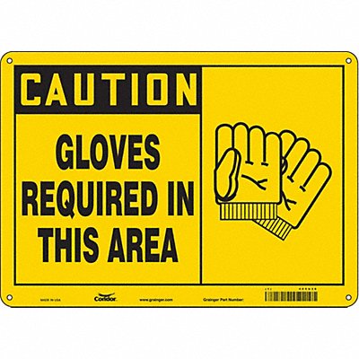 CONDOR 465U39 Safety Sign 10 in x 14 in Aluminum