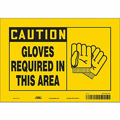 CONDOR 465U42 Safety Sign 7 in x 10 in Vinyl