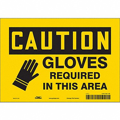 CONDOR 465U48 Safety Sign 7 in x 10 in Vinyl