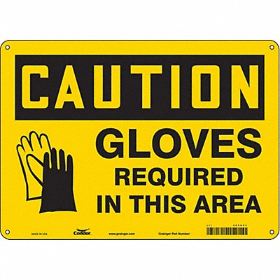 CONDOR 465U53 Safety Sign 10 inx14 in Polyethylene