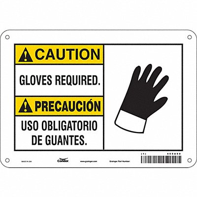CONDOR 465U60 Safety Sign 7 inx10 in Polyethylene