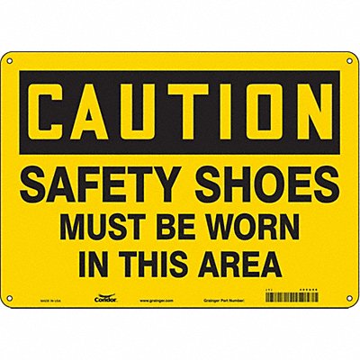 CONDOR 465U90 K0424 Safety Sign 10 in x 14 in Polyethylene