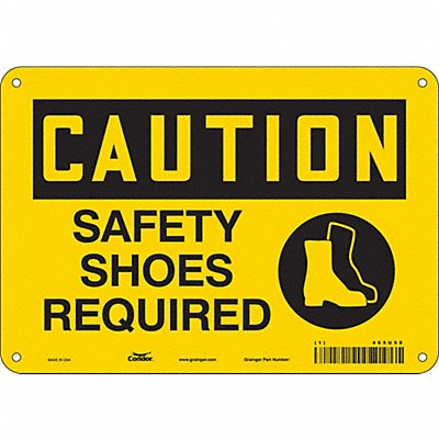 CONDOR 465U95 Safety Sign 7 in x 10 in Aluminum