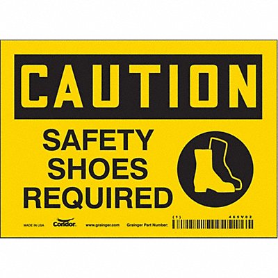 CONDOR 465V02 Safety Sign 5 inx7 in Vinyl
