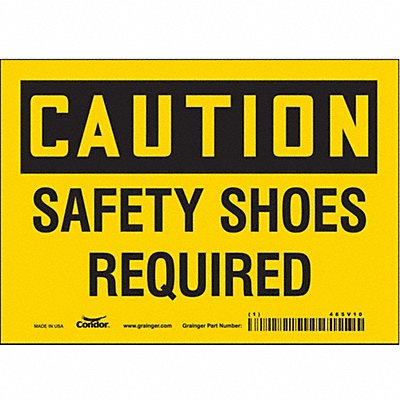 CONDOR 465V10 Safety Sign 5 inx7 in Vinyl