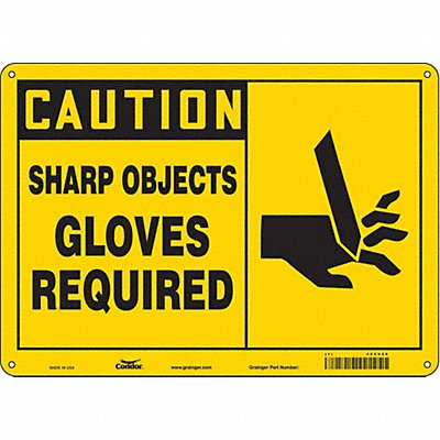 CONDOR 465V25 Safety Sign 10 in x 14 in Polyethylene