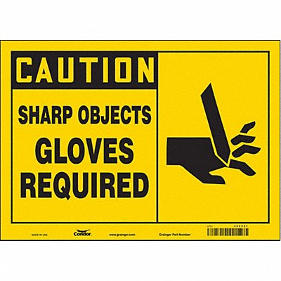 CONDOR 465V27 Safety Sign 10 in x 14 in Vinyl