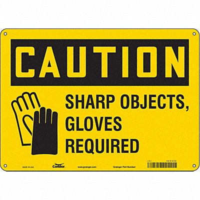 CONDOR 465V29 Safety Sign 10 in x 14 in Aluminum