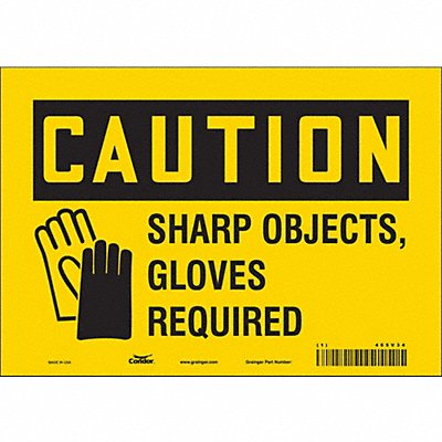 CONDOR 465V34 Safety Sign 7 inx10 in Vinyl