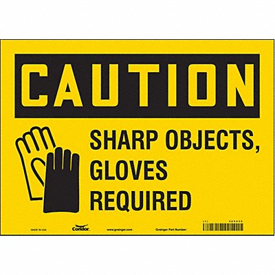 CONDOR 465V35 Safety Sign 10 in x 14 in Vinyl
