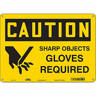 CONDOR 465V37 Safety Sign 10 in x 14 in Aluminum