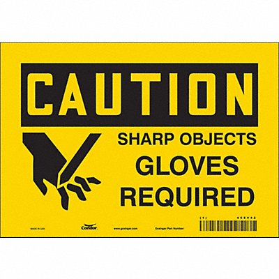 CONDOR 465V42 Safety Sign 7 inx10 in Vinyl