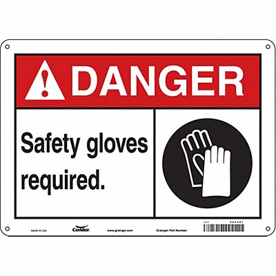 CONDOR 465V61 Safety Sign 10 in x 14 in Aluminum