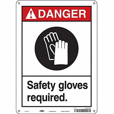 CONDOR 465V89 K0621 Safety Sign 14 inx10 in Aluminum