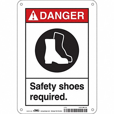 CONDOR 465W26 Safety Sign 10 inx7 in Aluminum