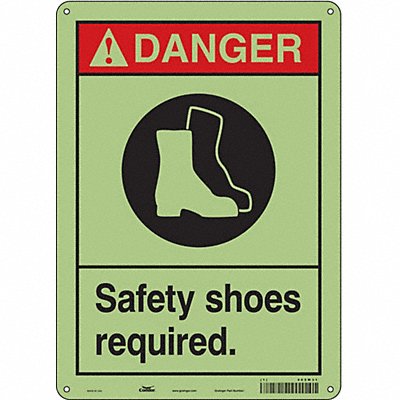CONDOR 465W31 Safety Sign 14 in x 10 in Polyethylene