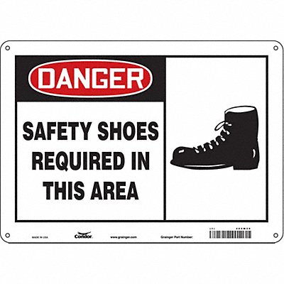 CONDOR 465W39 Safety Sign 10 in x 14 in Aluminum