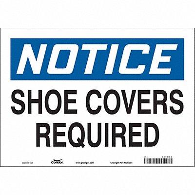 CONDOR 465W66 Safety Sign 10 inx14 in Vinyl