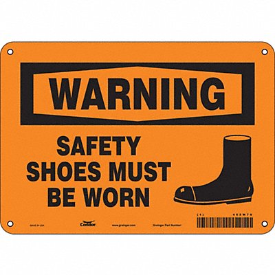 CONDOR 465W79 Safety Sign 7 in x 10 in Aluminum