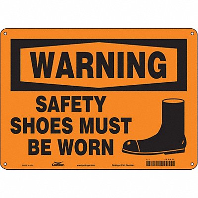 CONDOR 465W80 Safety Sign 10 in x 14 in Aluminum